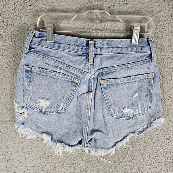 Agolde Size 24 Womens Shorts Button Fly Distress Cut Off Actual 26x2 - Picture 2 of 11